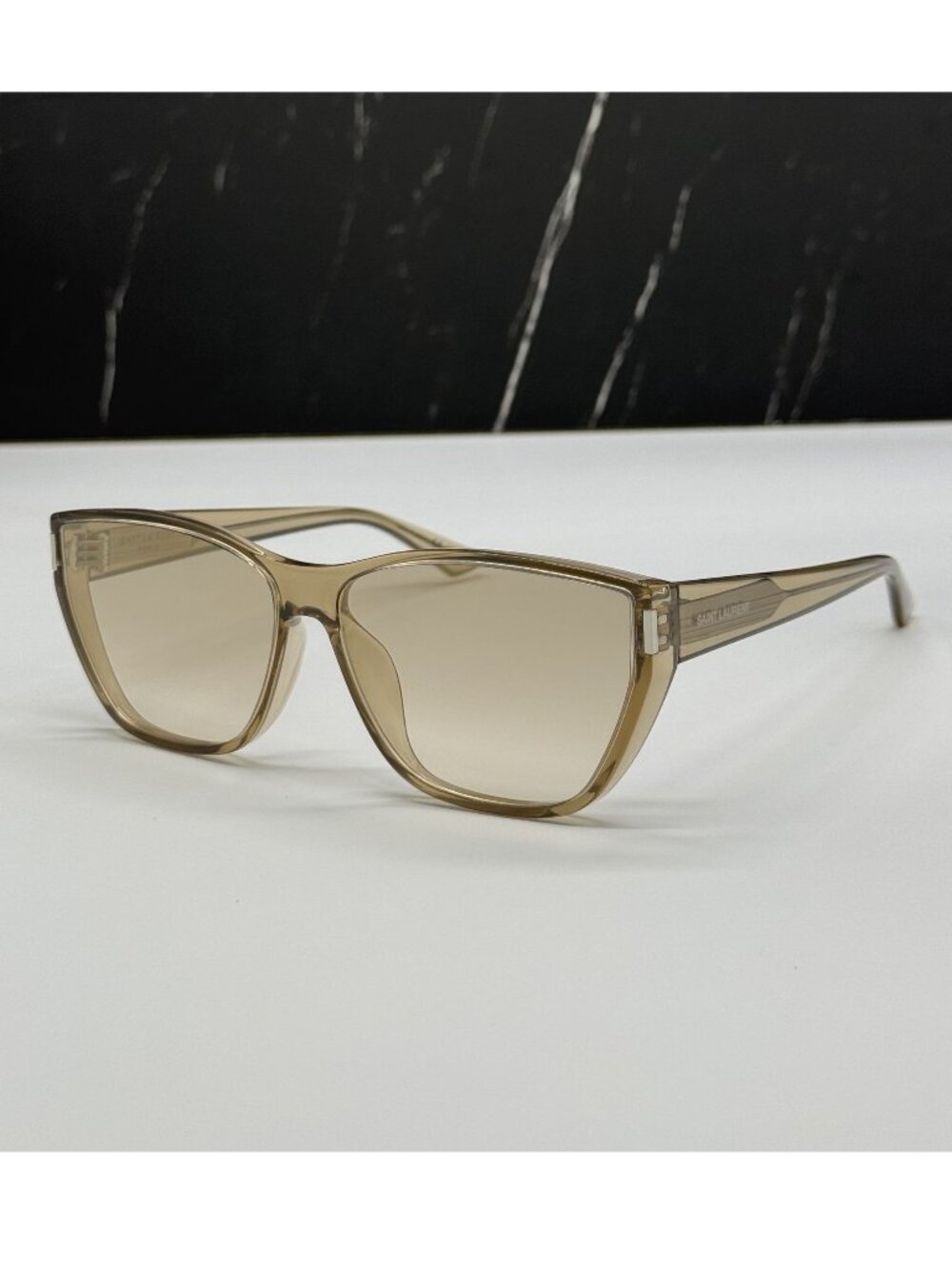 NWT Saint Laurent SL758/F 003 Beige Women Sunglasses
